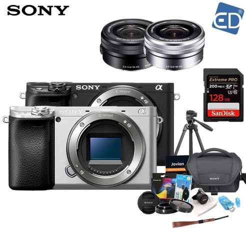 [소니정품] A6400 16-50mm 128GB 패키지 미러리스카메라 /ED, 02 소니A6400실버+16-50mm+128GB