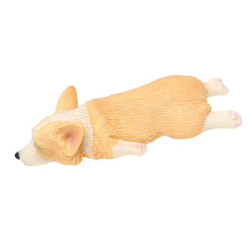 미니어처 거짓말 Corgi 개 요정 정원 마이크로 풍경 분재 냄비 장식, 설명, 수지, 2