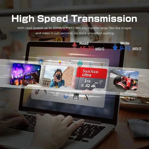 고용량 저장, 빠른 데이터 전송, 내구성을 위한 SanDian 마이크로 SD 메모리 카드