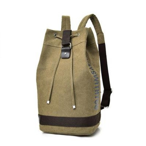 버킷 drawstring 배낭 캔버스 남자ins대용량 수하물 야외 여행 등산 가방 가방 가방 배낭, 빅 카치