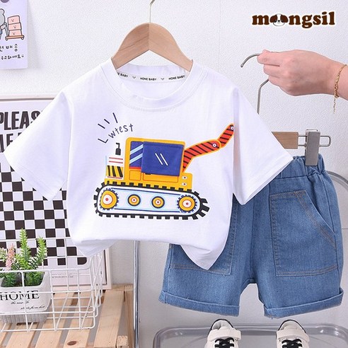 몽실이 포크레인 반팔상하복