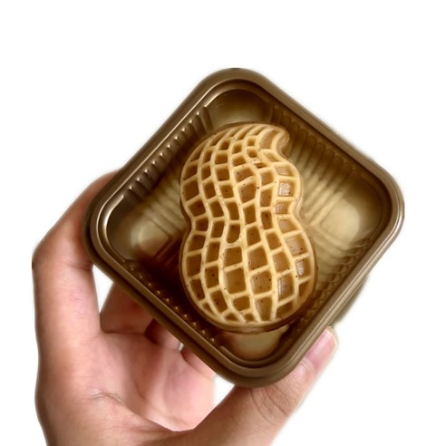 75g 땅콩 모양 플라스틱 월병 스탬프 월병 몰드 DIY 베이킹 액세서리 중추절을 위한 주방 가젯, 1개