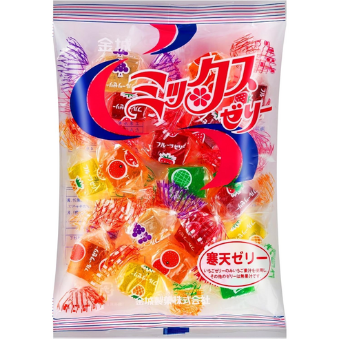 일본 킨조젤리 과일믹스젤리 킨죠 190g x 4팩 이치고 미캉 메론 파인, 4개