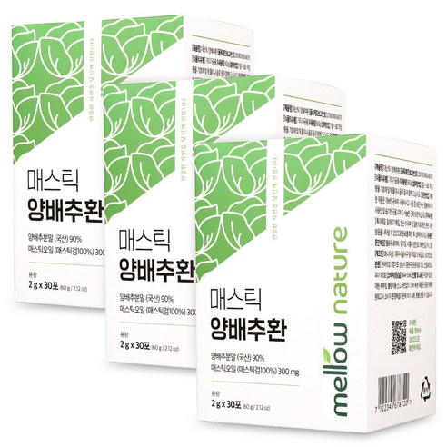 멜로우네이쳐 매스틱 양배추환 스틱, 3개, 2g x 30포