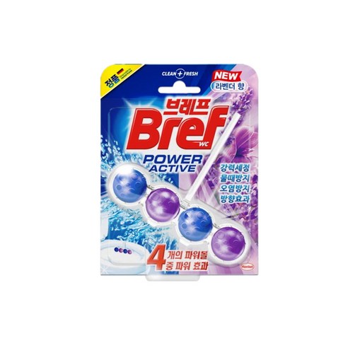 브레프 미타임 변기세정제 플로럴 라벤더향, 50g, 8개