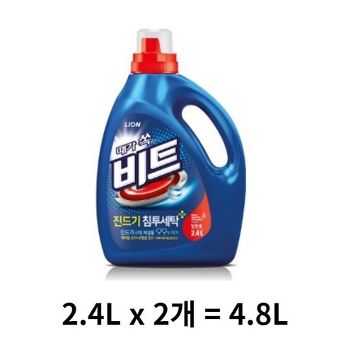 비트 일반용 액체세제 본품, 2.4L, 6개