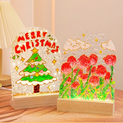 호미호비 물결 스테인글라스 아크릴무드등 만들기키트 리뷰 취미