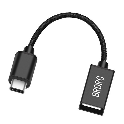 USB C OTG 어댑터 USB C To USB 어댑터 USB 어댑터 휴대전화 태블릿, 검은 색, 17cm, 플라스틱
