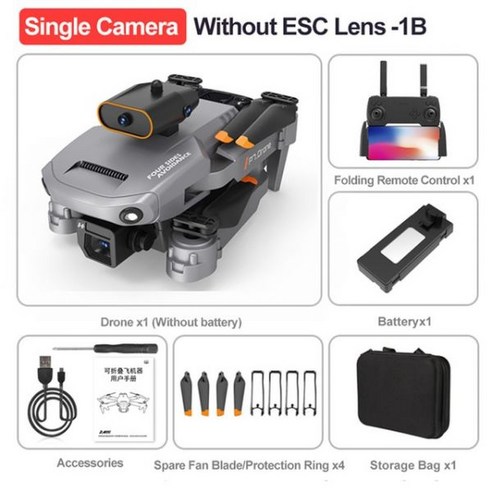 KBDFA 새로운 지능형 장애물 회피 드론 8K 전문 광각 항공 사진 FPV HD WIFI RC 접이식 쿼드콥터 헬리콥터, 21 black-6KAD-1 C-2B Best Top3