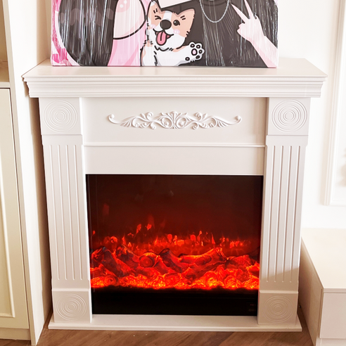 따뜻함과 낭만이 흐르는 공간, 전기 벽난로 콘솔 세트로 완성하세요