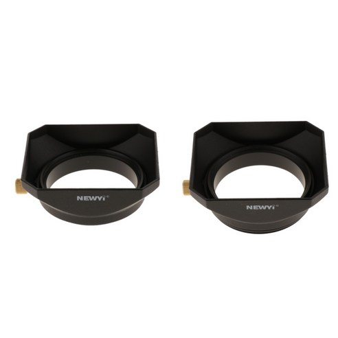 DSLR 미러리스 카메라 렌즈 후드 스퀘어 프로텍터 액세서리 키트 52mm 49mm, 설명, 블랙, 플라스틱