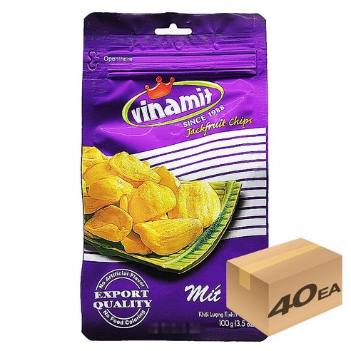 영희상회 비나밋 잭플룻칩 베트남 건조과일칩 vinamit, 100g, 40개