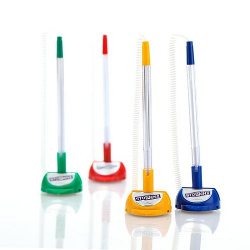 문화연필 은행 부착용 유성 스톱펜 2 0.7mm, 랜덤 발송, 72개입