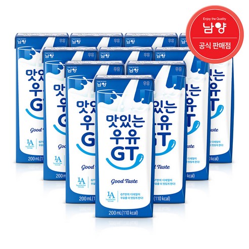 맛있는 우유 GT 화이트 멸균우유 200ml, 34개