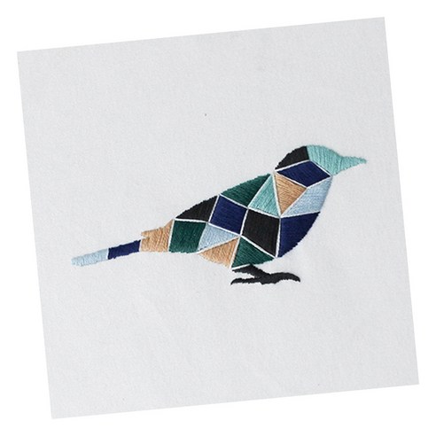 Ursmart 성인을위한 수제 자수 스타터 키트 세트 동물 크로스 스티치, 새, 30x30cm, 코튼