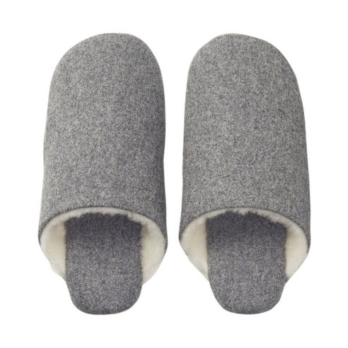 무인양품 MUJI 울 보아 슬리퍼, 그레이