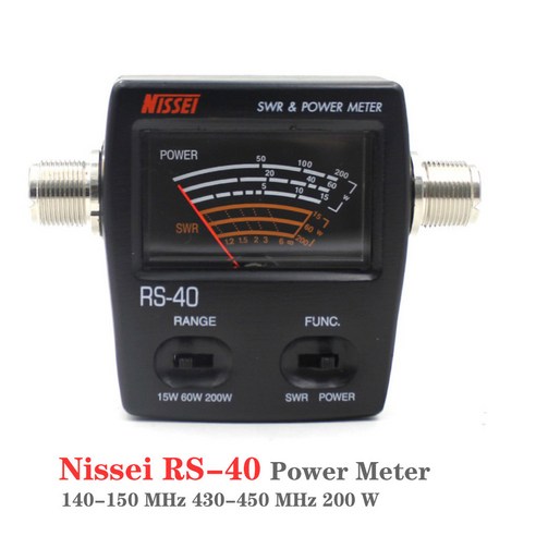 Nissei RS 40 Swr 파워 미터 햄 양방향 라디오 워키토키용 140 150 MHz 430 450MHz 200