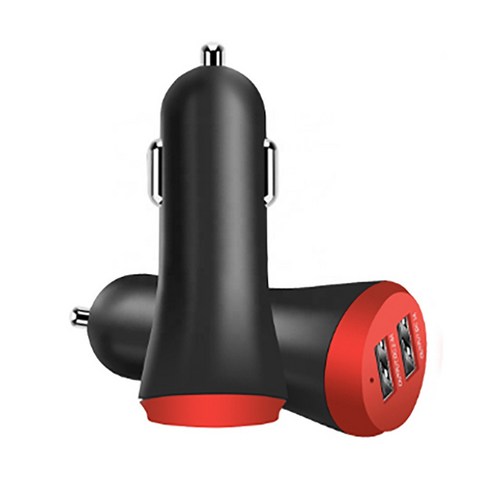 3.4a 듀얼 USB 차량 충전 차량용 고속 충전기, 검정 및 빨강 벨트 포장