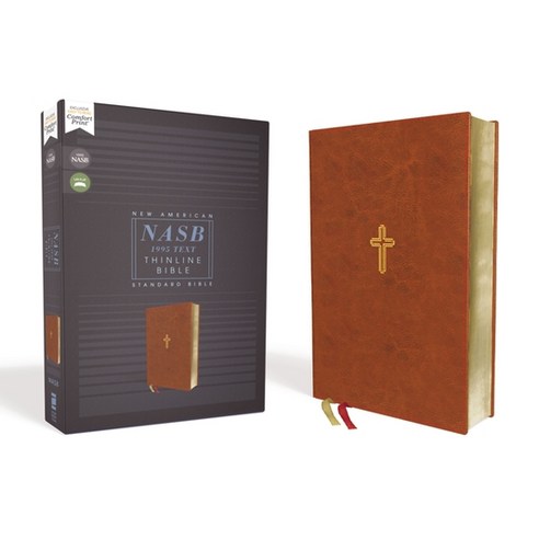 (영문도서) Nasb Thinline Bible Leathersoft Brown Red Letter Edition 1995 Text Comfort Print Imitation Leather, Zondervan, English, 9780310450962