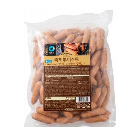 청정원 리치부어스트 할라피뇨 (냉동) 1.5kg