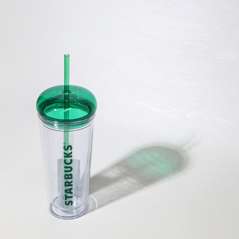 시원하고 스타일리시한 스타벅스 그린 워드마크 폼 콜드컵