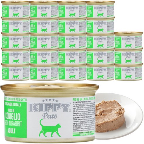 키피 그레인프리 무스 파테 고양이 습식사료, 24개, 85g, 토끼