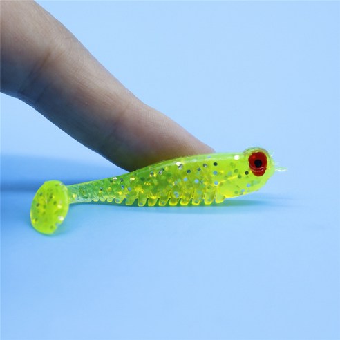 20마리/포어로아 미끼 연체 야광 미끼 5cm 비린내 연미 미끼 가짜 미끼 5P, 옐로우 20마리