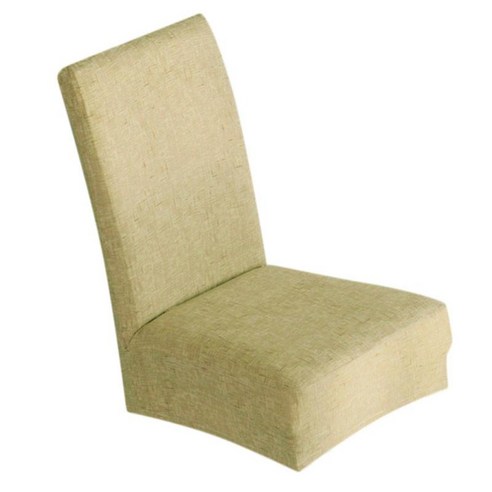 높은 의자를 위한 현대 뻗기 식사 의자 덮개 빨 수 있는 연약한 Slipcovers, 카키, 폴리 에스터 실크