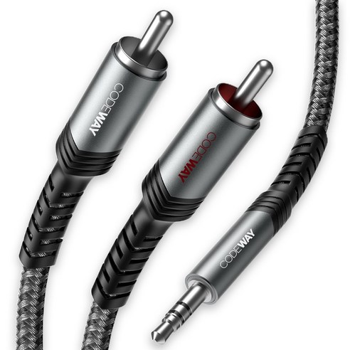 코드웨이 3.5mm AUX to 2RCA 오디오 케이블, 1.5M