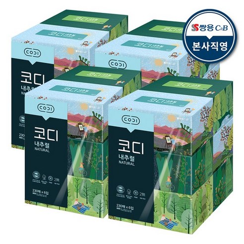 코디 내추럴 230매x6입(미용티슈), 230매, 6개