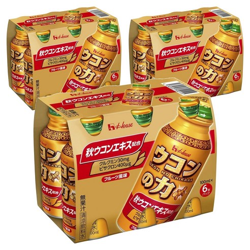 하우스푸즈 강황의 힘 후르츠맛 6개입, 600ml, 3개