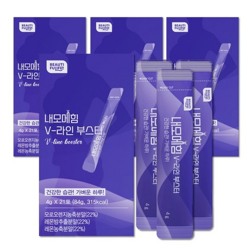 내모메힘 V-라인 부스터 모로오렌지 클렌즈 주스, 84g, 4개