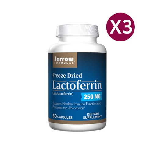 자로우 포뮬러스 동결 건조 락토페린 250mg 60정 X3, 60개 자로우락토페린 자로우 포뮬러스 동결 건조 락토페린 250mg 60정 X3, 60개 자로우락토페린