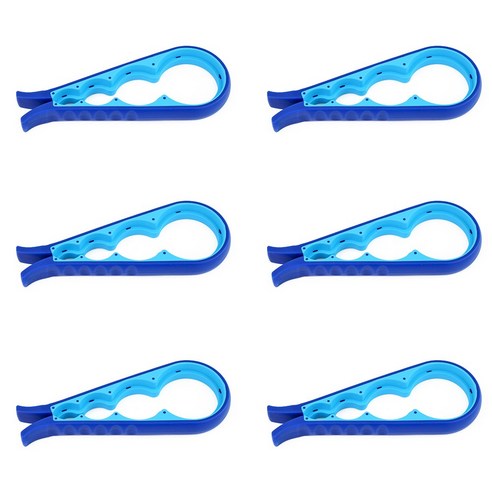 하별따 멀티 병따개 오프너 만능 다용도 병뚜껑 따개 SET, 블루 6p