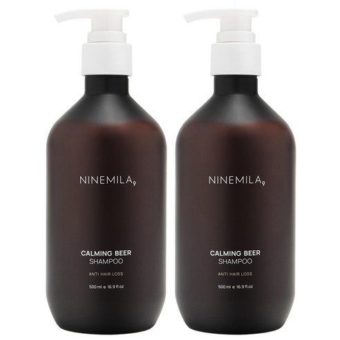 나인밀라 카밍비어 맥주효모 탈모샴푸, 500ml, 2개