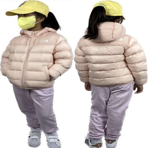 국내매장판 노스페이스 키즈패딩 자켓 온볼 후디 소프트핑크