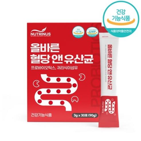 혈당유산균 혈당 유산균 귀리식이섬유 프로바이오틱스 [뉴트리너스] 1개월분, 1개
