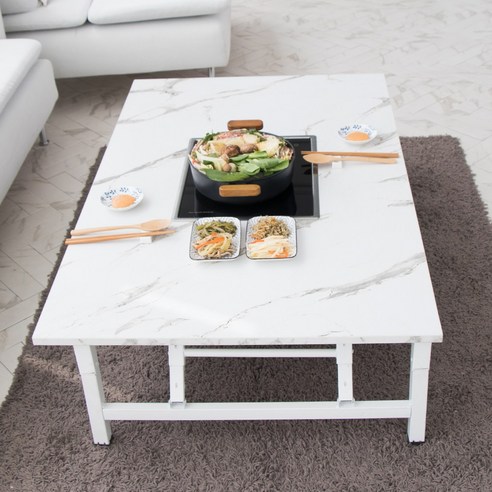 공간 효율성과 아름다움을 더하는 소담갤러리 모리 인덕션 마블 접이식 테이블