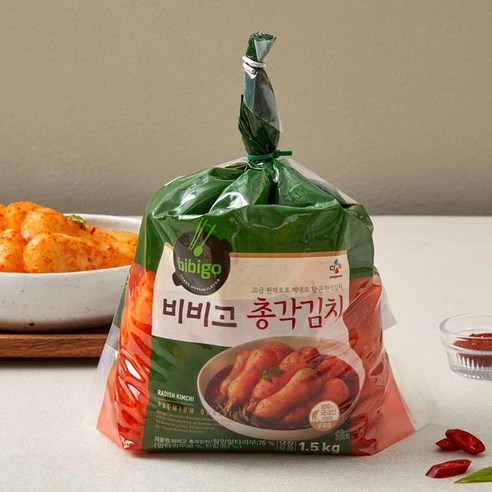 비비고 총각김치 3KG (1.5KGx2봉), 1.5kg, 2개 피코크조선호텔총각김치