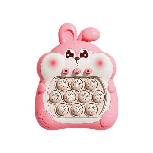 토끼 팝잇 푸쉬팝 게임기 999 레벨, 핑크, 1개