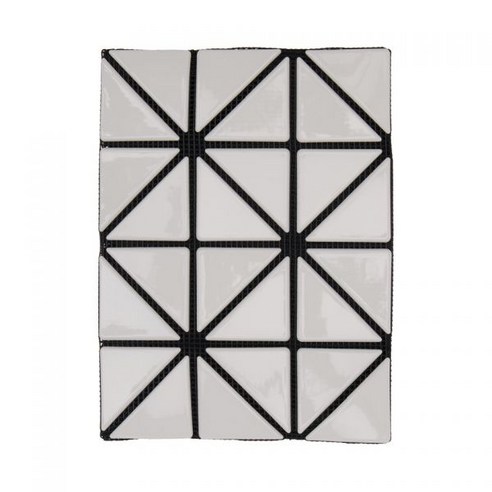 바오바오 이세이미야케 오프 화이트 그레이 바이폴드 카드 홀더