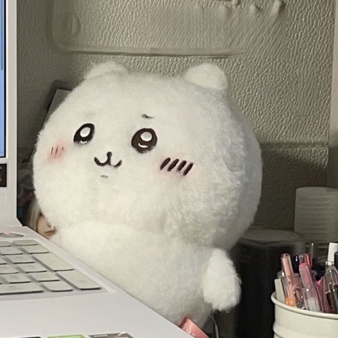 GOYES 먼작귀 치이카와 봉제 인형 어린이 선물 애니 캐릭터 인형 10CM, 화이트, 1개