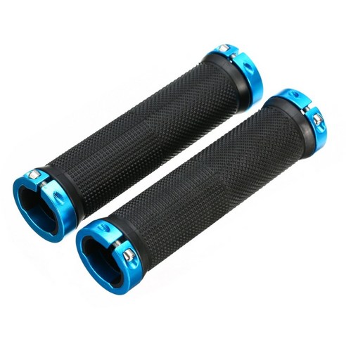 CaoZ 1 쌍 미끄럼 방지 핸들 바 산악 자전거 사이클링 BMX 그립, 1개, 푸른