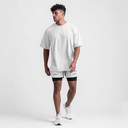 똑소녀 남성용 데일리 머슬핏 반팔 티셔츠