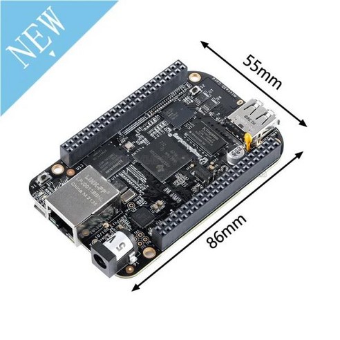 BeagleBone Black AM3358 Cortex-A8 최신 임베디드 개발 보드 모듈 512MB DDR3 4GB eMMC 플래시 Rev.C Lin, 한개옵션0 audirectatom3 Best Top5