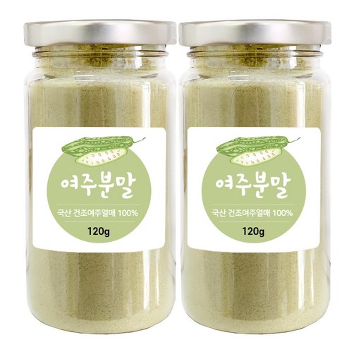 좋은아침 여주분말 국내산 여주 분말 가루 120g, 2통