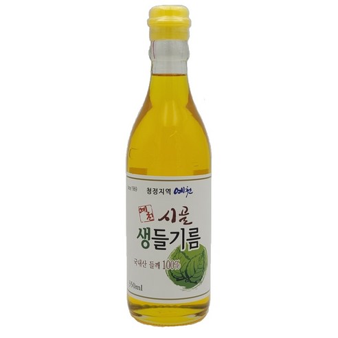 [국산 볶지않은 생들기름] 350ml (오메가3가 듬뿍 들어있는 예천들깨 100%), 2개 국산생들기름