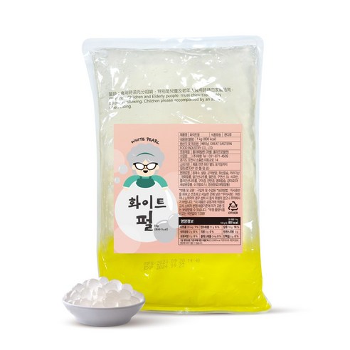 화이트펄 곤약 펄 저칼로리 1kg (소비기한2025.06.18) - 기타 디저트 | 쿠팡