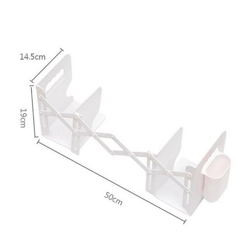 예쁜 감성가구 학생용 접이식 책 스탠드 창의적인 책꽂이 클립 신축성 테이블 선반 어린이 책상 사무실 보관함, sku, [01] sku
