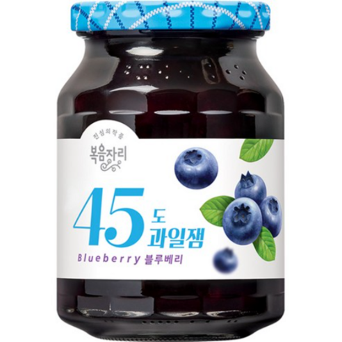 백앤 복음자리 45도 과일잼 블루베리, 350g, 1개